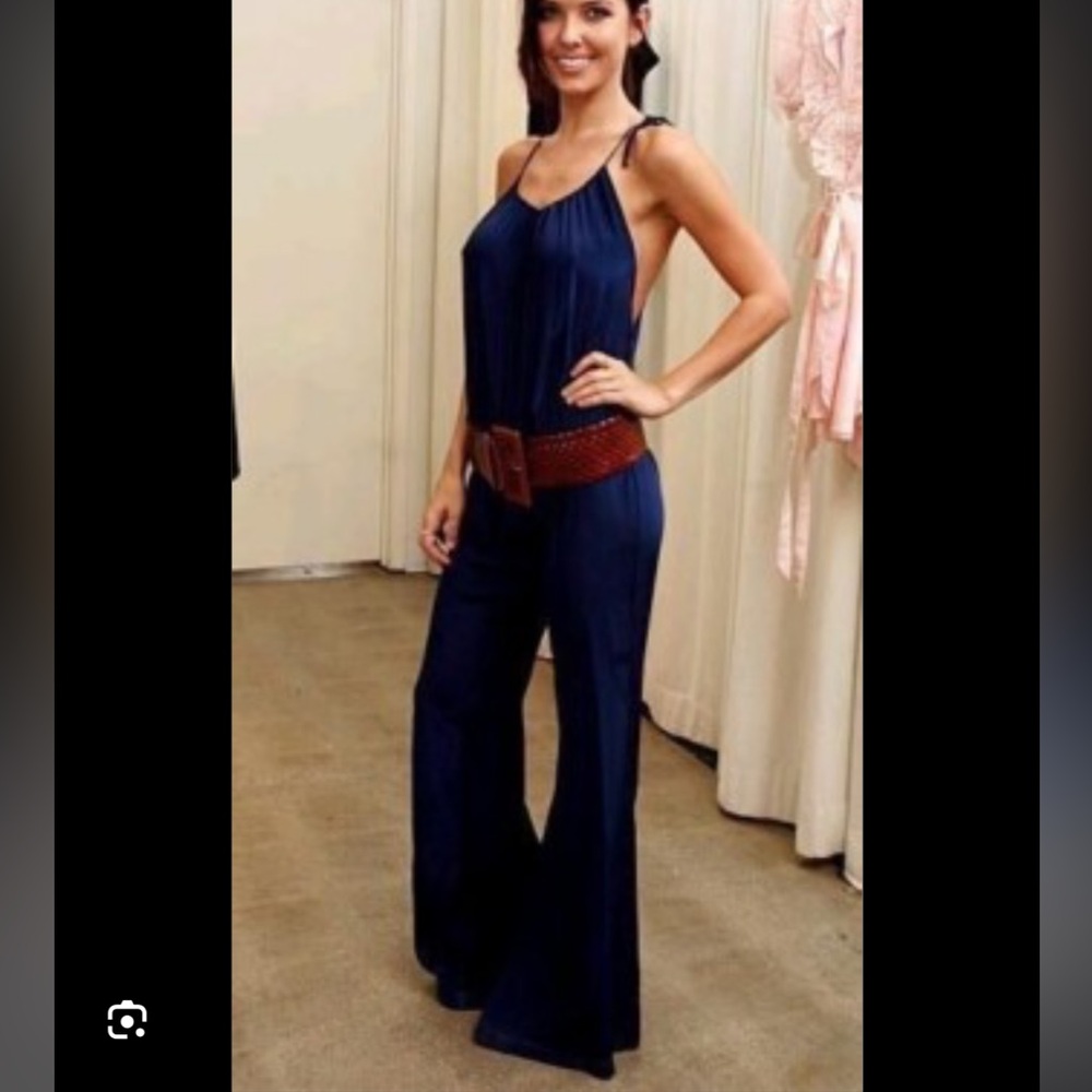 Green silk Jumpsuit